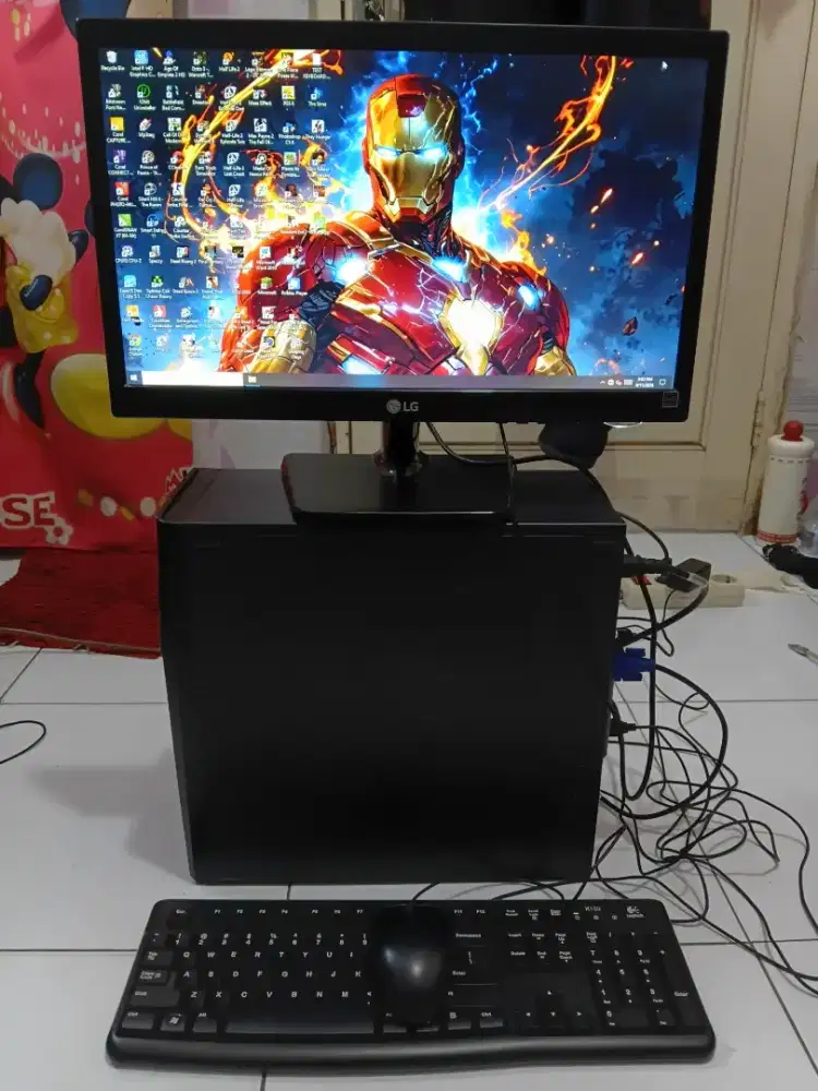 PC GAMING FULSET + LCD + RAM 8 GB + VGA 1 GB + HD 500 GB + GAMES APP