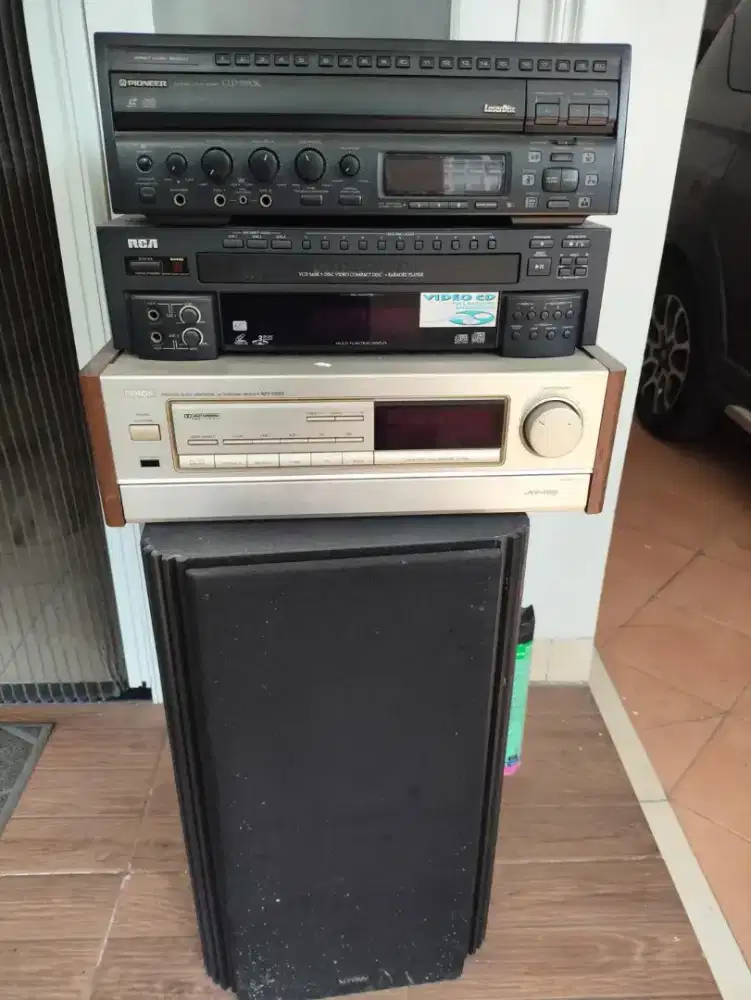 All in Denon AVR + Pioneer LaserDisc + RCA VCD + Speaker Infinity