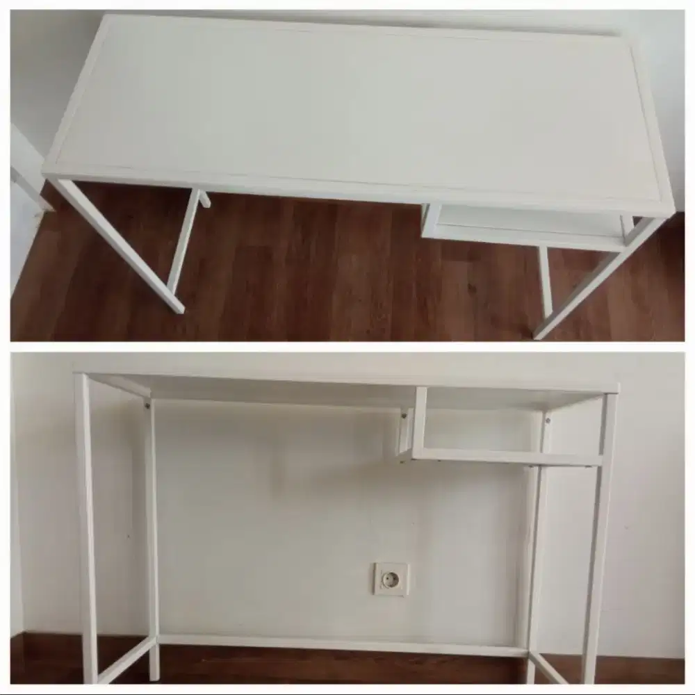 Jual murah meja putih minimalis laptop/PC, harga 910 ribu nego