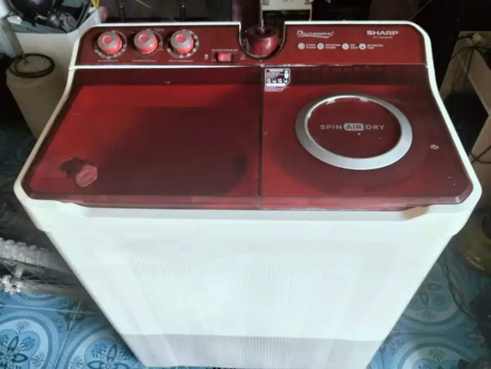 Jual mesin cuci merk sharp kap 14kg .besar siap pakai siap antar