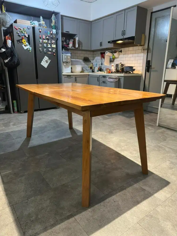 Meja makan kayu jati, gratis meja tv