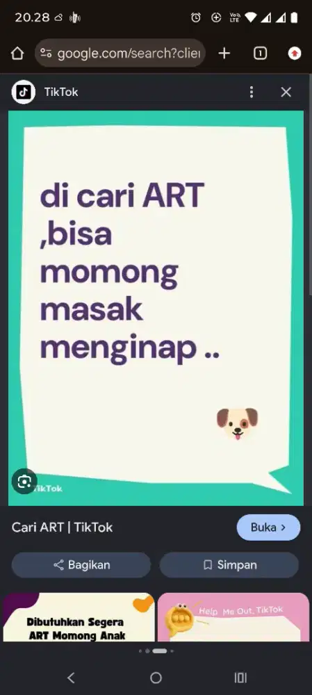 ART Momong Masak Menginap ( KERJA DIBANTU ART PP) Baca Iklan Lengkap