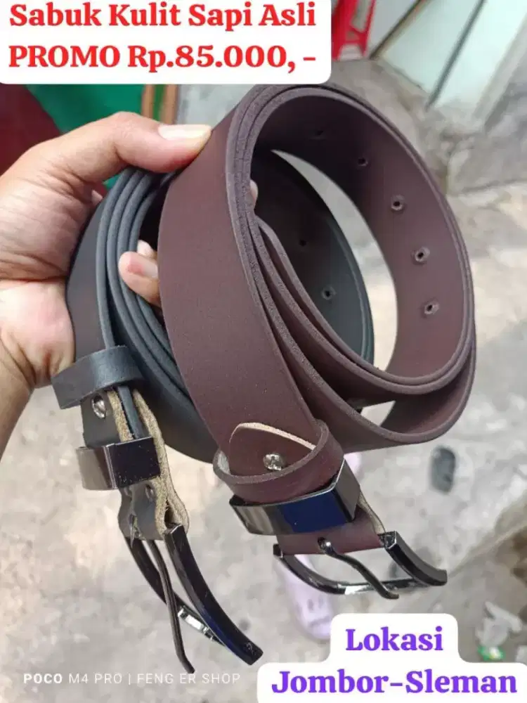 Ikat Pinggang Kulit Sapi Asli