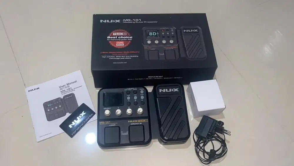 Dijual NUX MG-101 Multi Effect Gitar — Dus dan Aksesori Lengkap