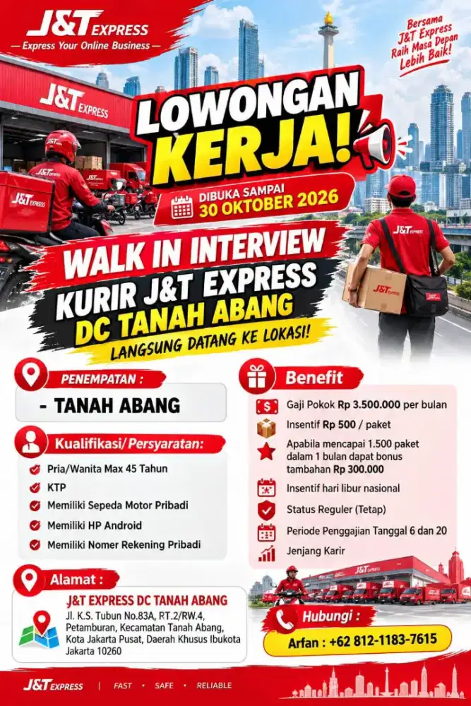 Sprinter jnt wilayah tanah abang