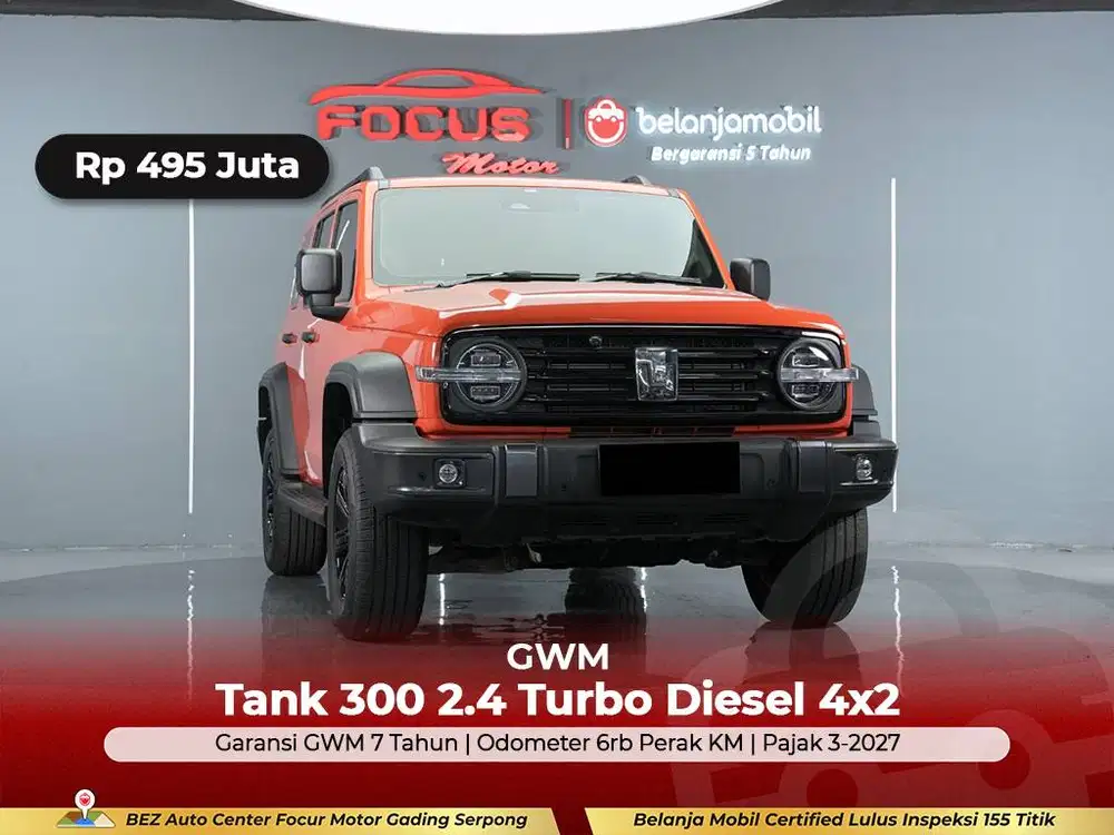 [ GARANSI 5THN KM 6RB ] GWM Tank 300 2.4 Diesel 4x2 2024/2025/2026