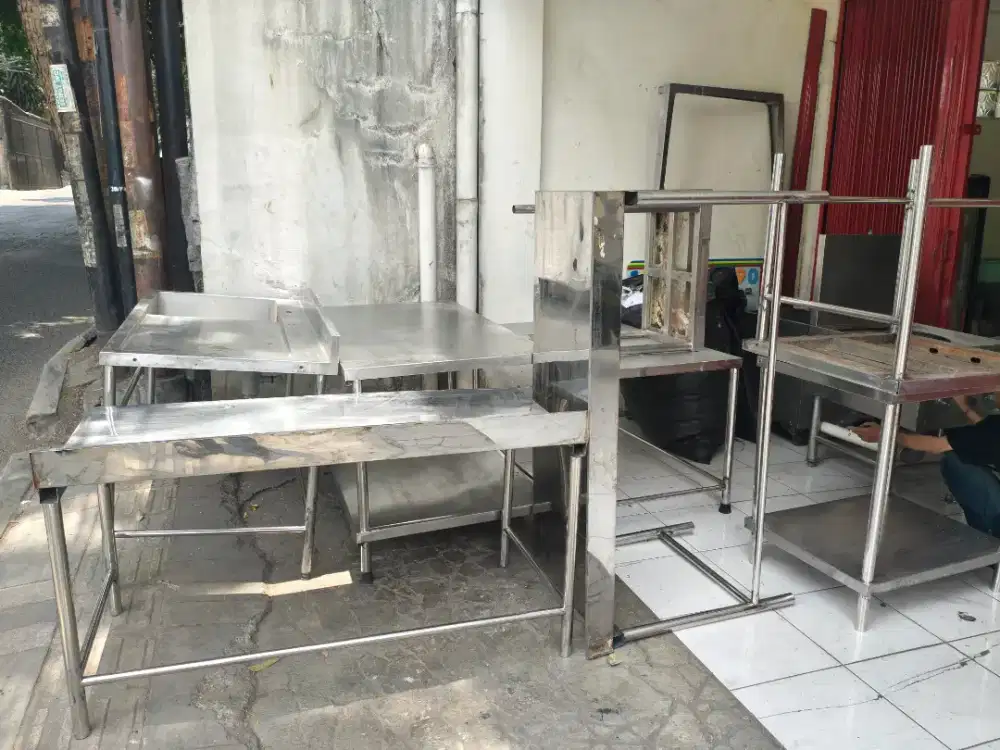 Meja stainless baru dan bekas