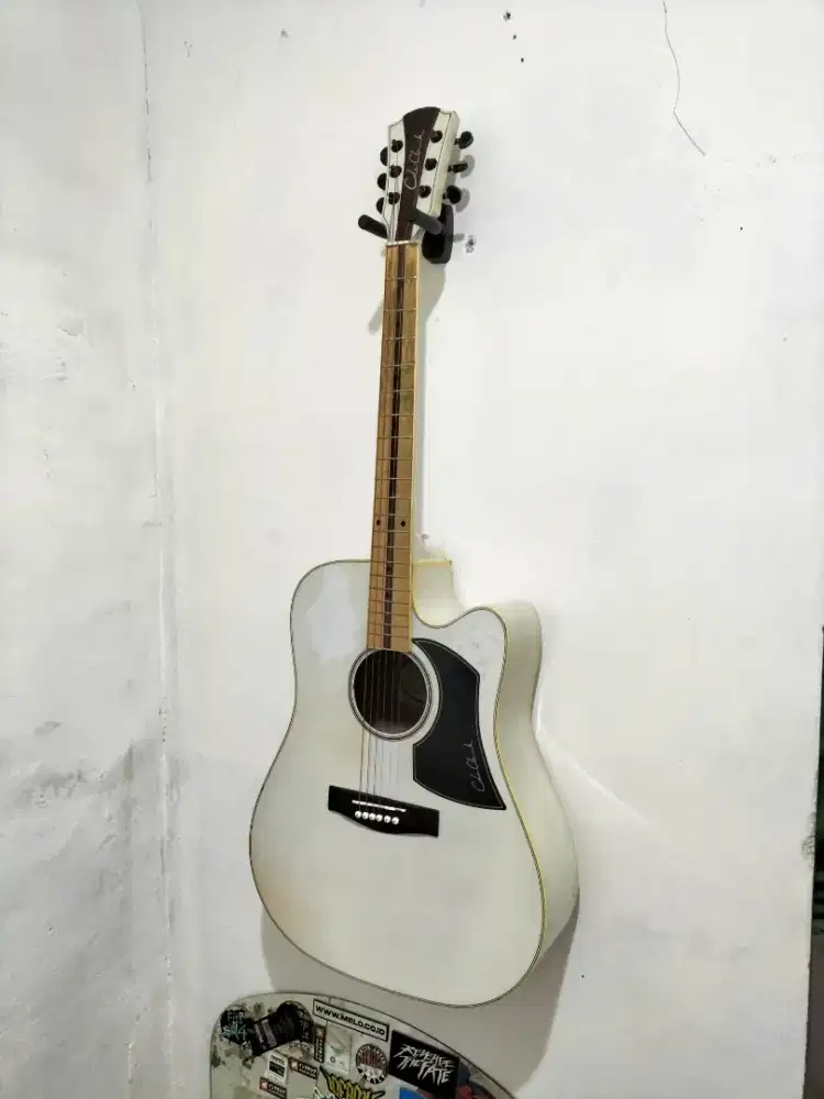 Gitar akustik cole clark white