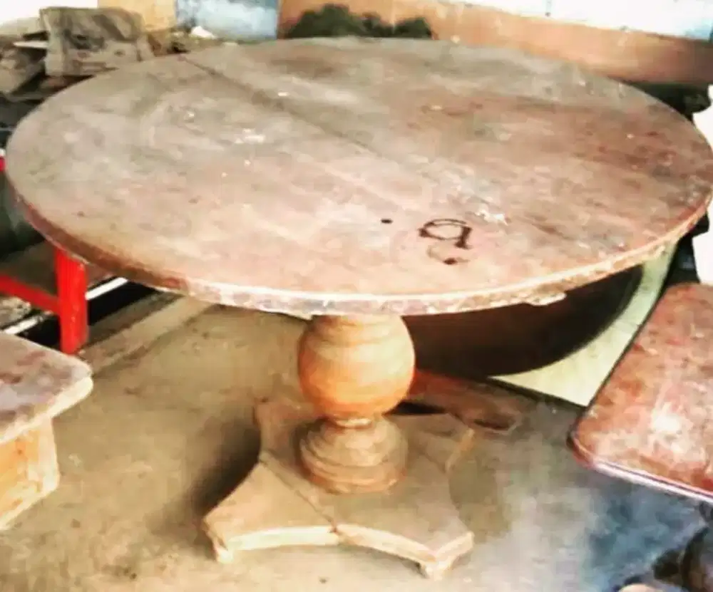 Meja tamu antik Jati sambung 2 papan