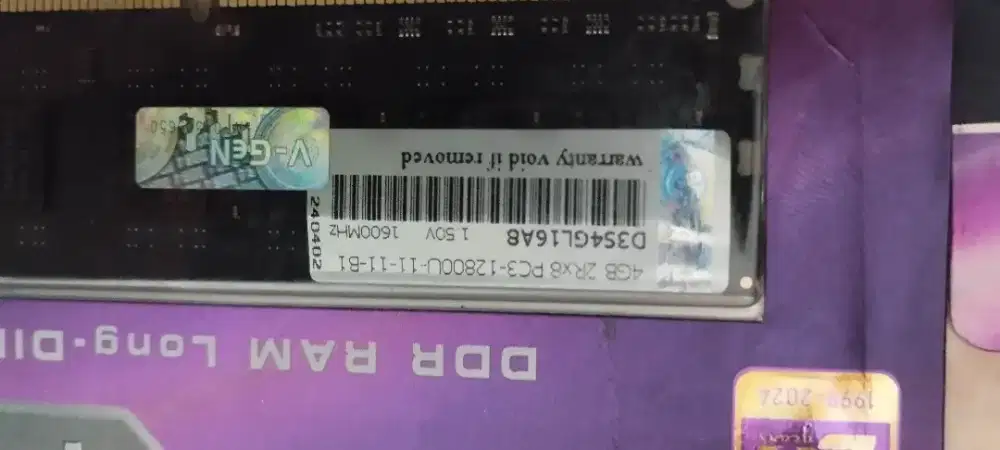 Longdim ram ddr3 4gb 12800