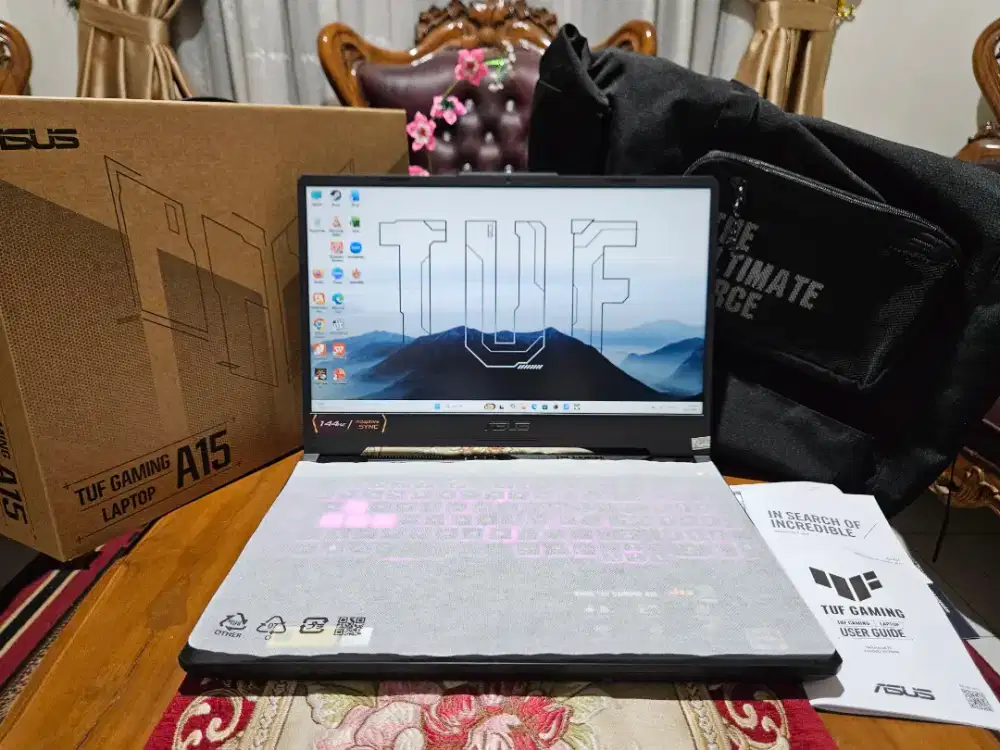 Asus tuf baru 3bln Ryzen 7 7445HS RTX3050 Fullset gress garansi resmi