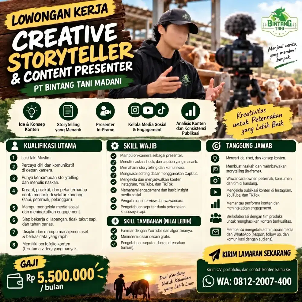 Lowongan kerja content creator