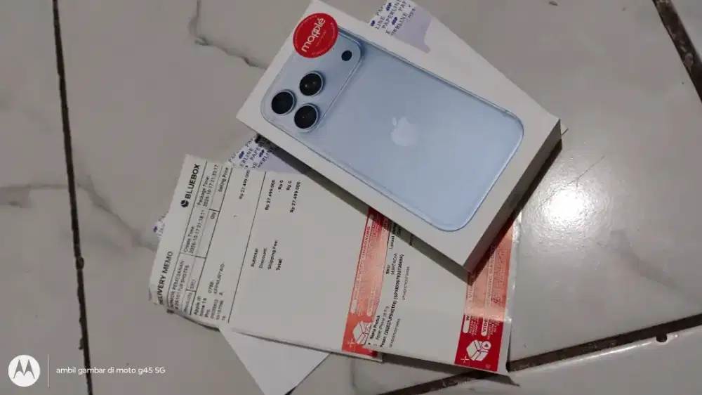 iPhone 18 Pro 256GB Glacier Segel Baru .