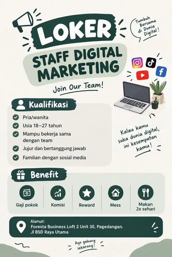 Staff digital marketing