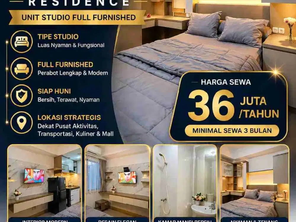 PROMO Disewakan Studio Apartemen Amazana Serpong Residence Siap Huni