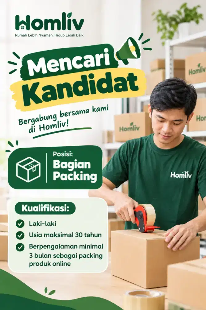 Cari Kandidat Packing Online Shop