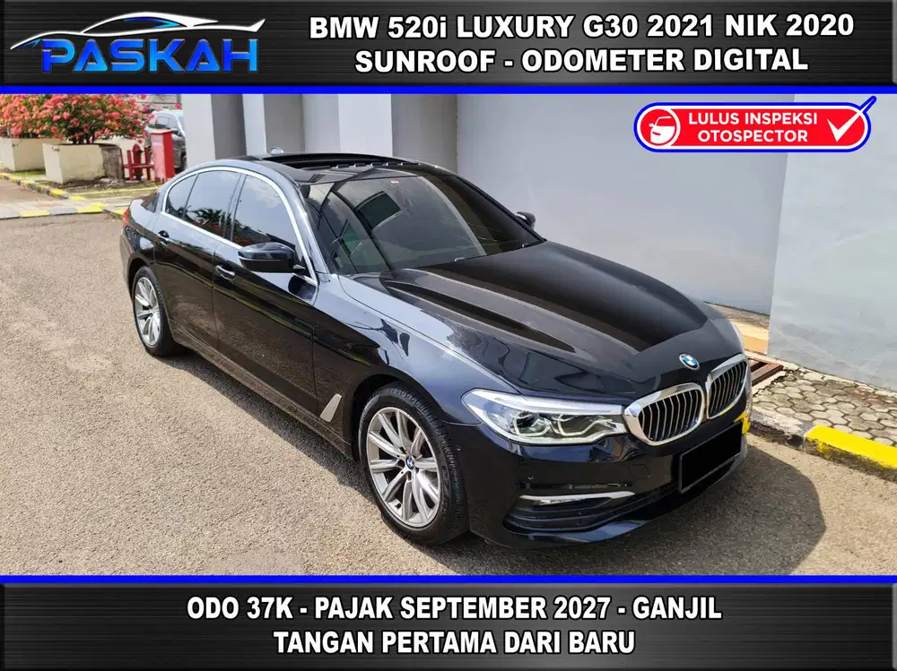 ODO DIGITAL 37rb PAJAK 1 TAHUN BUNGA 4.5% BMW 520i 2021 BMW 520 2021