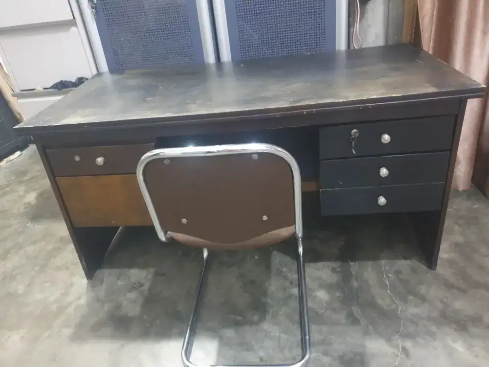 Meja kayu + Kursi Chitoose, (150 x 75)cm