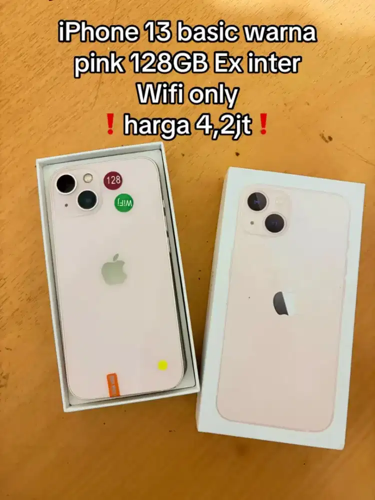 Iphone 13 basic warna pink 128Gb