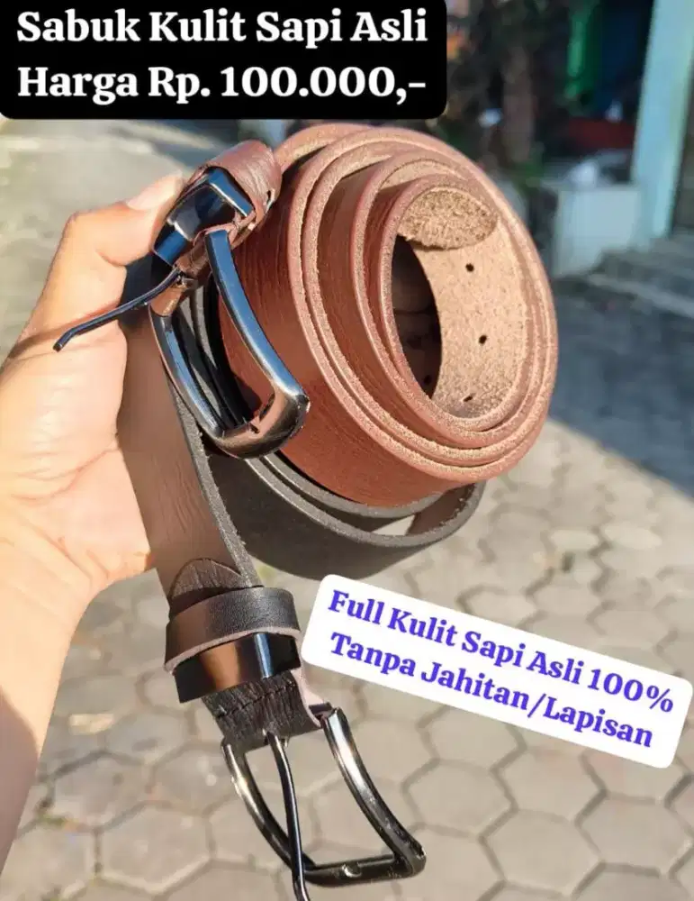 SABUK KULIT SAPI ASLI 100%