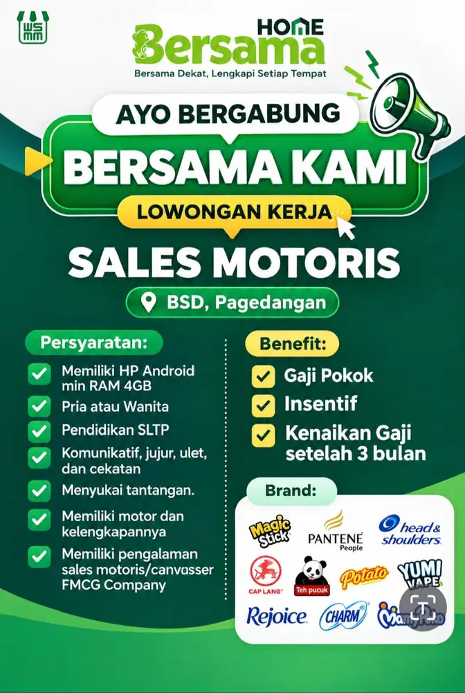Sales motoris BSD area
