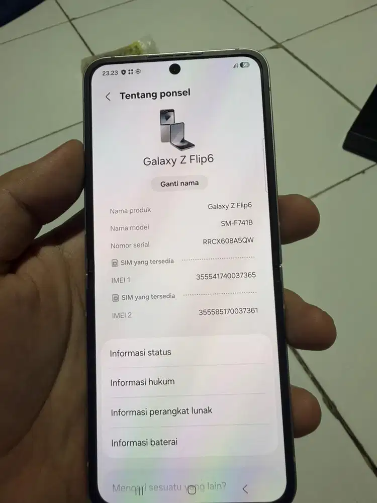 samsung z flip6 ram 12/256