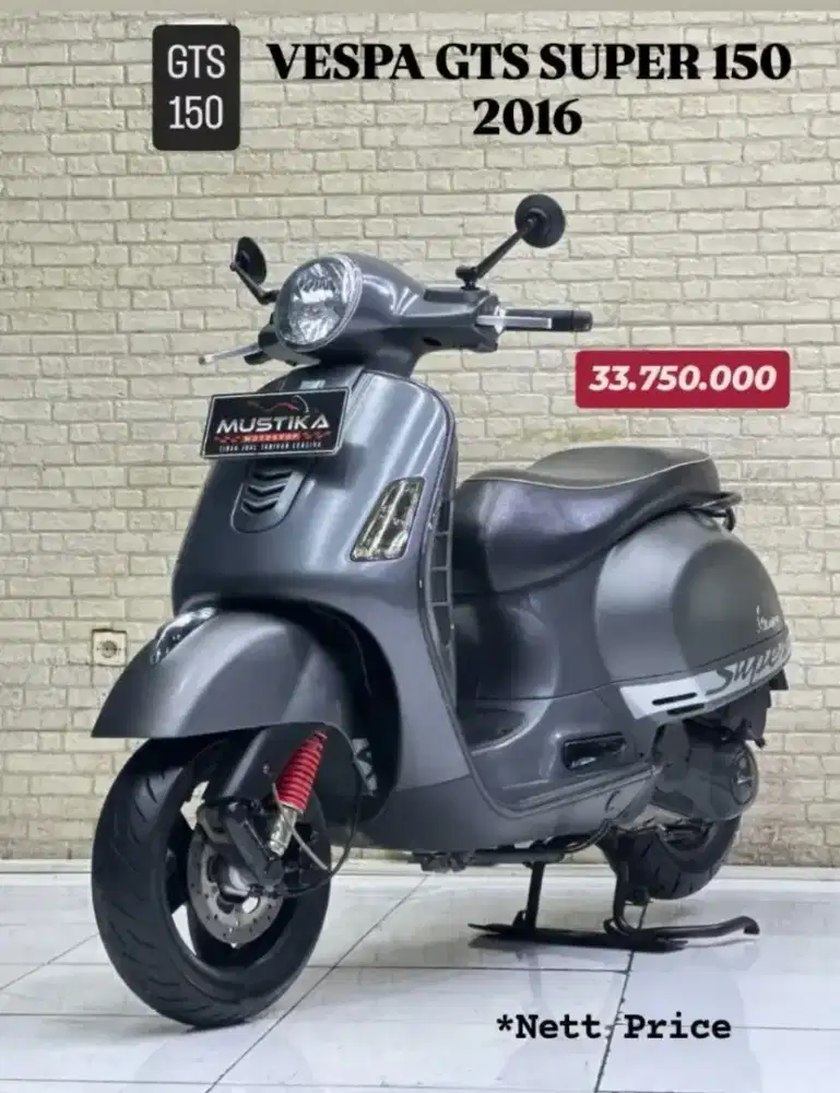 SERIES TERTINGGI‼️ VESPA GTS 150 3V TH 2016 MULUS LOW KILOMETER