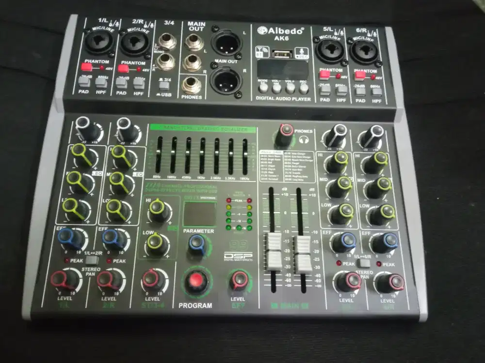 Mixer audio 6chanel,99dsp, baru