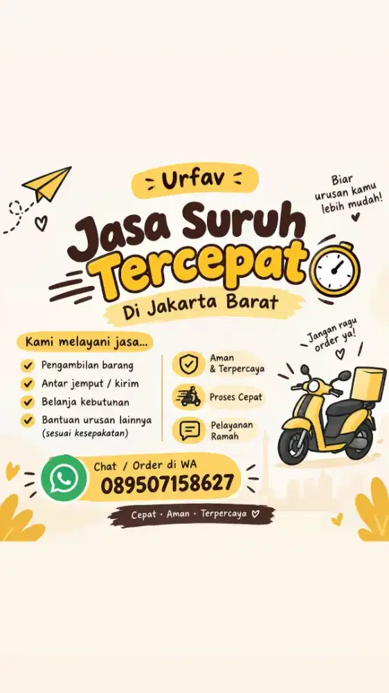 Jasa suruh tercepat urfav