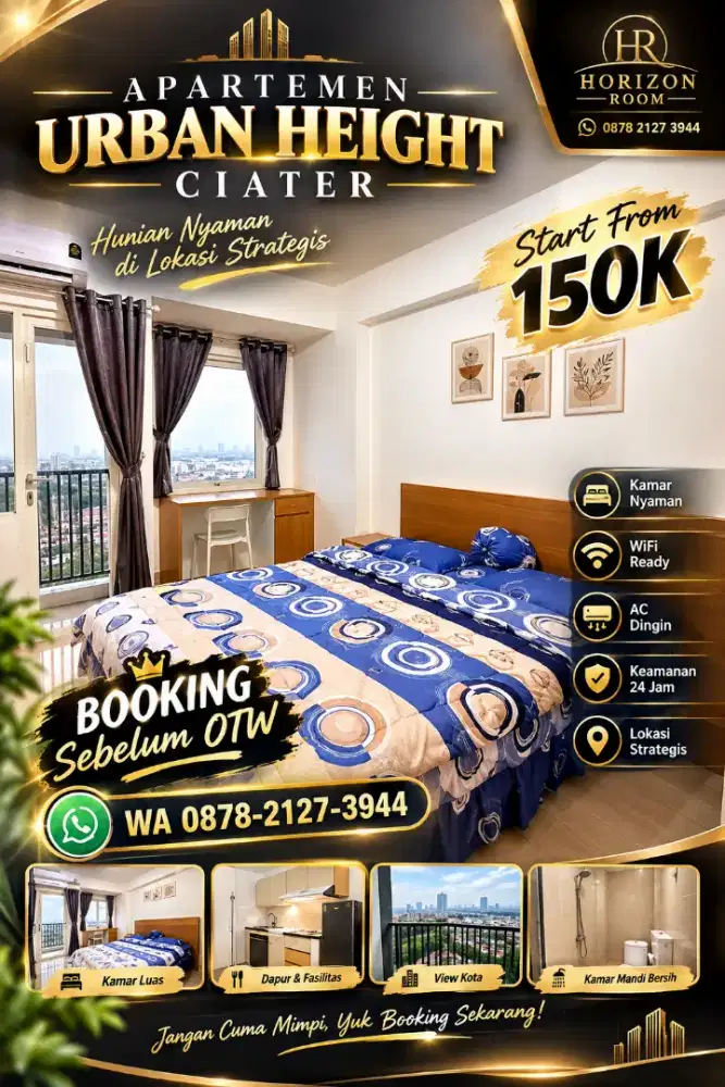 Sewa apartemen urban height start 150K