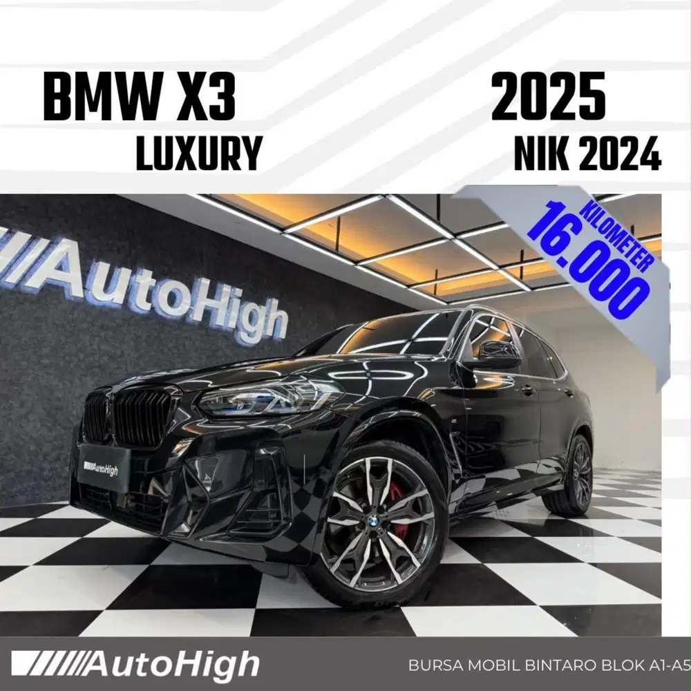 DP10% [Km16.000] X3 M-Sport 2024 Black Reg 2025 #AUTOHIGH