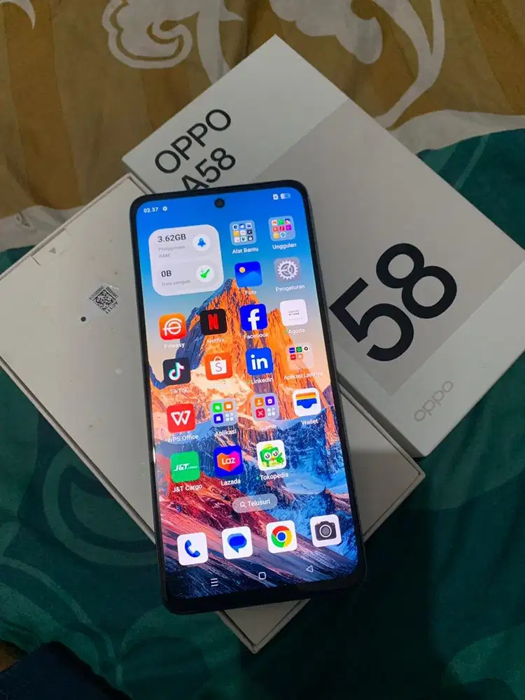 Oppo A58 8/128 fullshet orian pemakaian normal segel