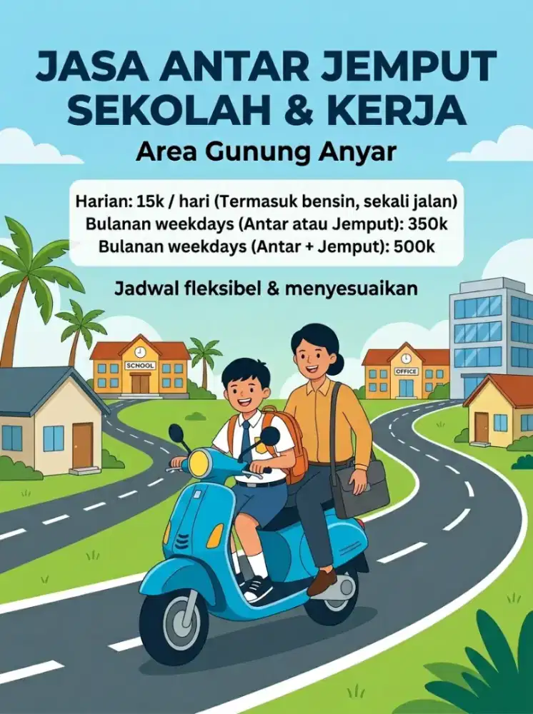 Jasa Antar - Jemput Sekolah / Kerja