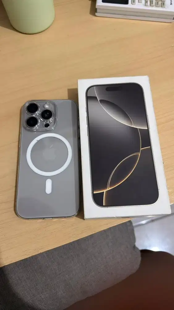 Iphone 16 pro 128gb ibox titanium fullset like new