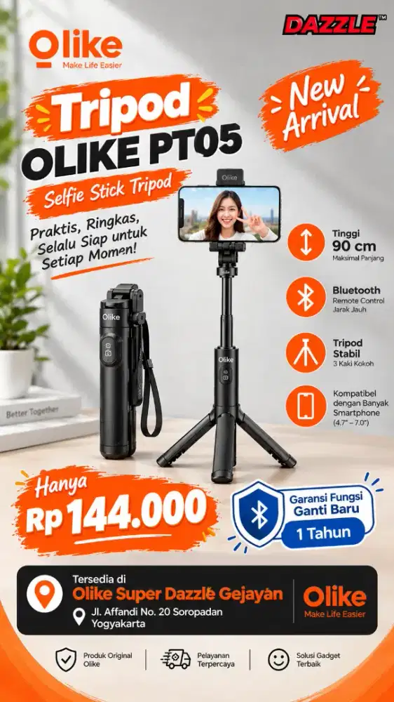 TRIPOD SELFIE STICK OLIKE PT05