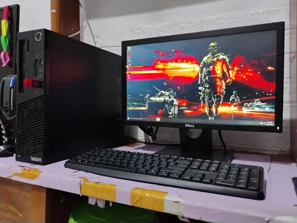 Pc intel core i5 gen4 fullset / ram 8gb + monitor 20inch / lenovo slim
