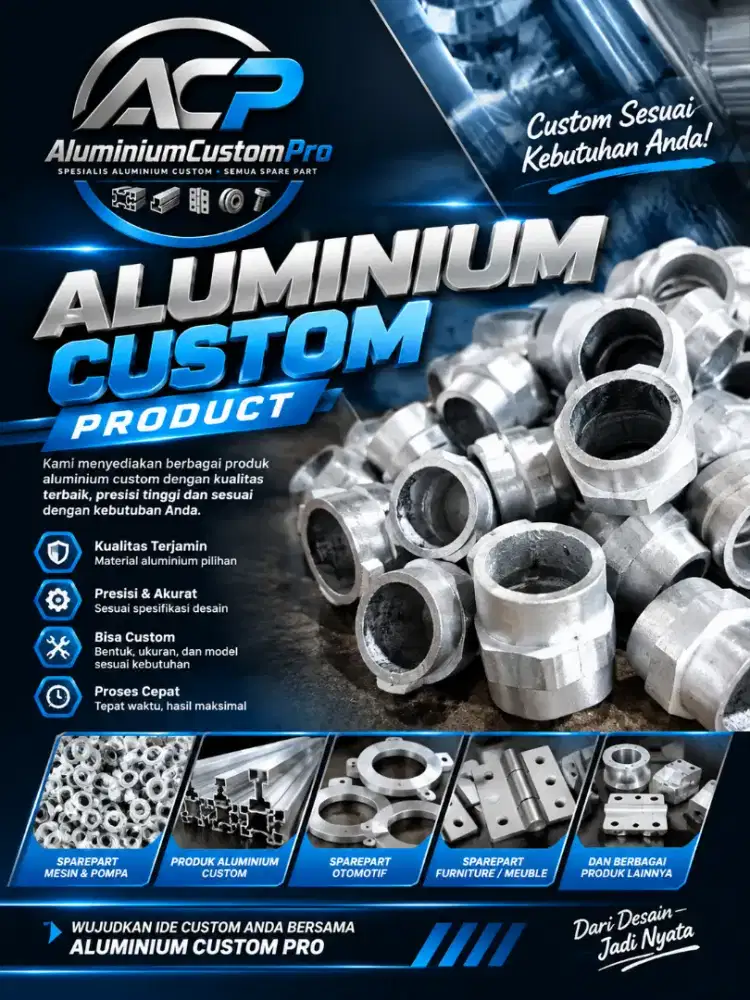 Aluminium Custom Product – Jasa Pembuatan Sparepart Aluminium Custom