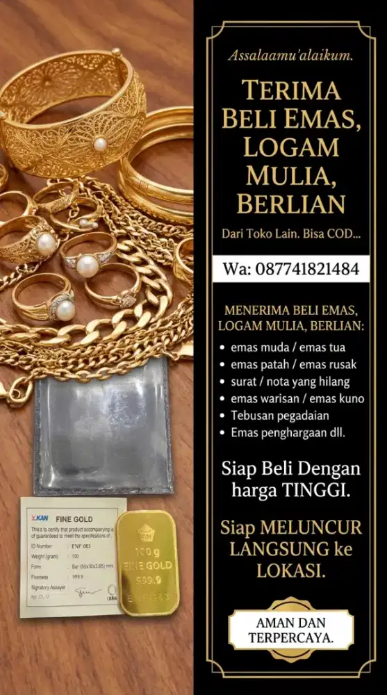 Jual Beli Perhiasan Emas, Logam Mulia, Berlian Dan Lainnya