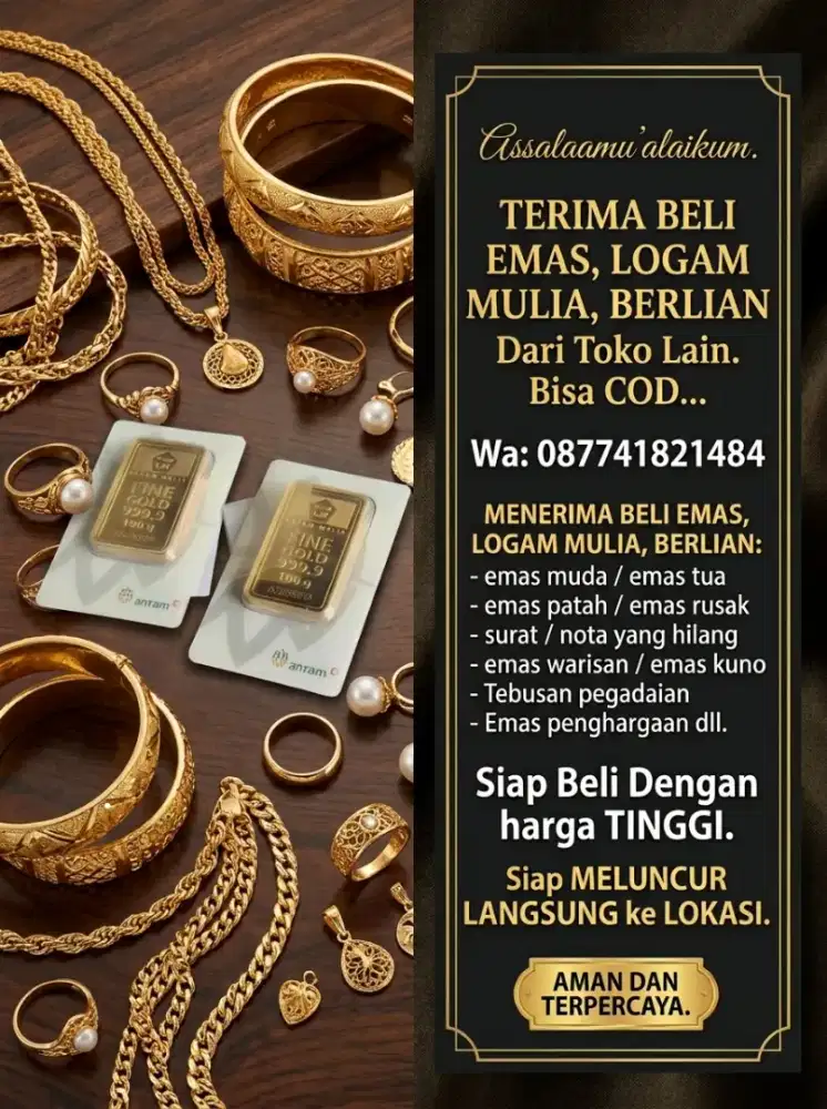 Jual Beli Perhiasan Emas, Logam Mulia, Berlian Dan Lainnya