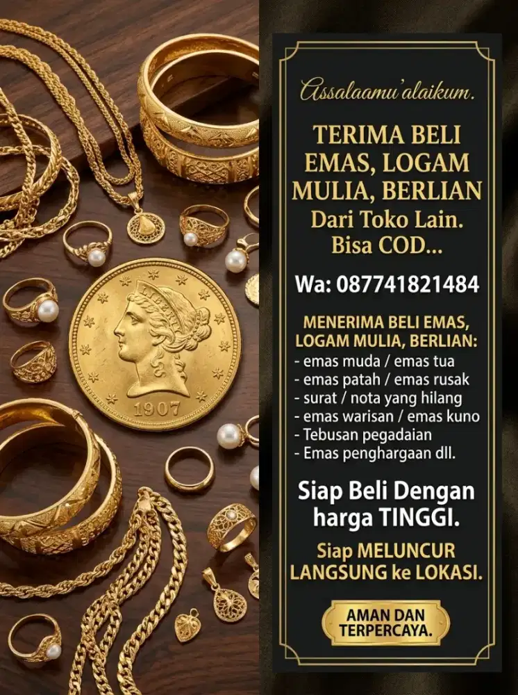 Jual Beli Perhiasan Emas, Logam Mulia, Berlian Dan Lainnya