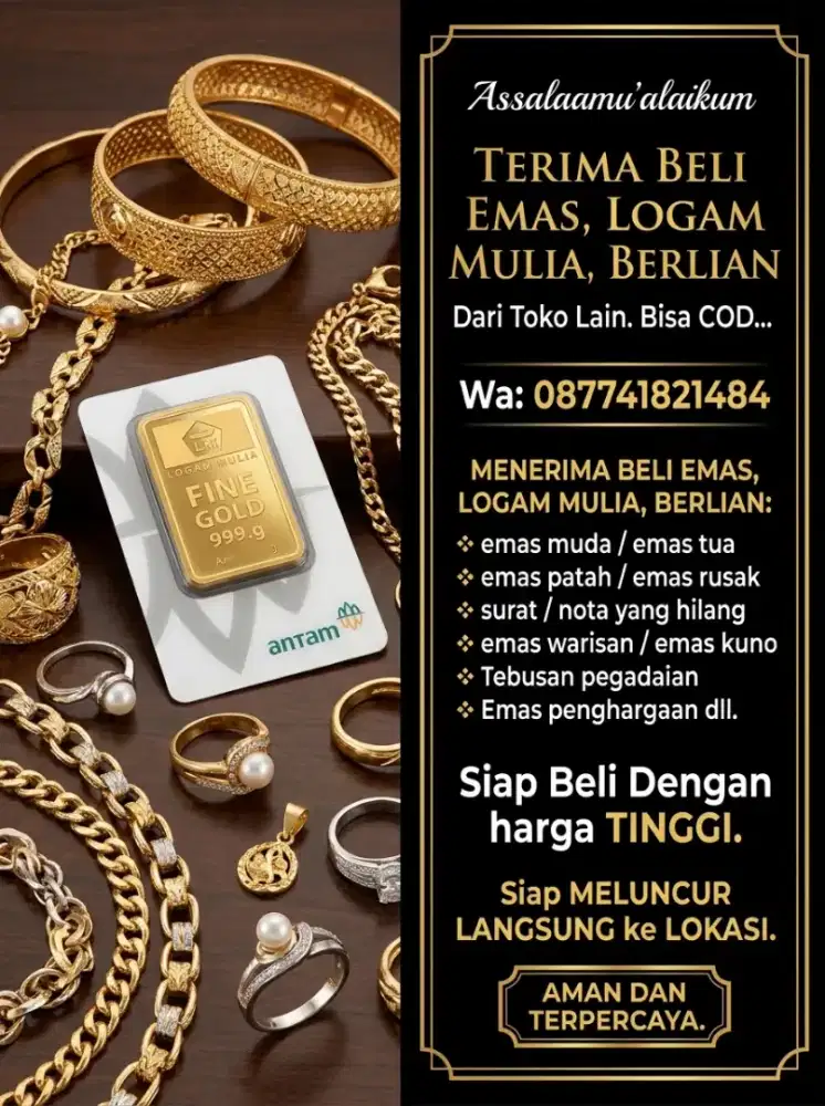 Jual Beli Perhiasan Emas, Logam Mulia, Berlian Dan Lainnya