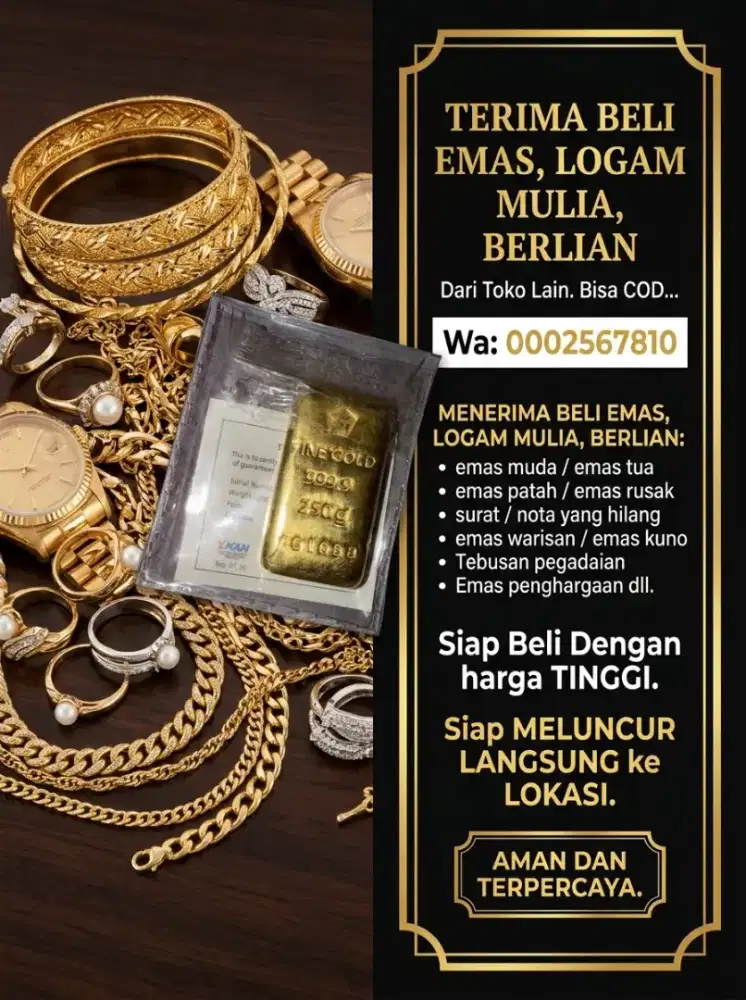 Jual Beli Perhiasan Emas, Logam Mulia, Berlian Dan Lainnya