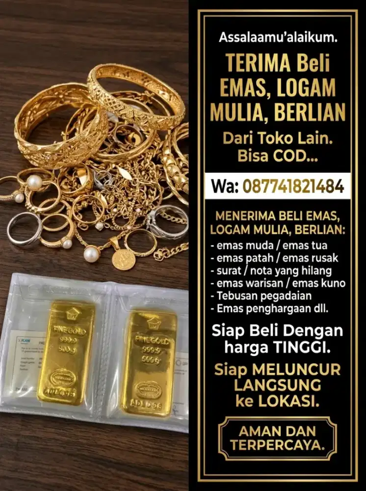 Jual Beli Perhiasan Emas, Logam Mulia, Berlian Dan Lainnya