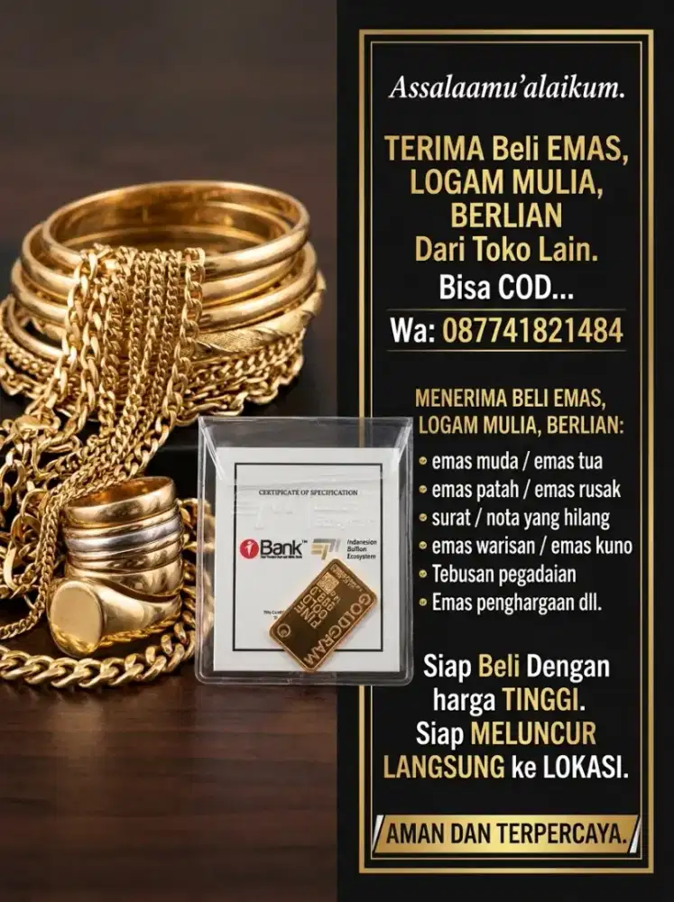 Jual Beli Perhiasan Emas, Logam Mulia, Berlian Dan Lainnya