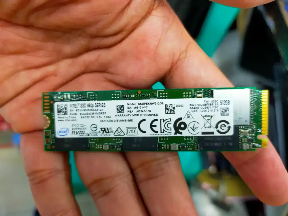 Dijual SSD NVME 512GB merk Intel siap pasang Windows 11 Office 2024