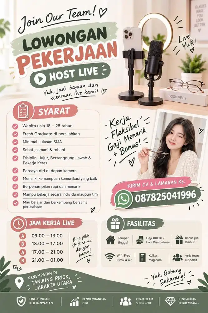 Host Live ada Tempat Tinggal