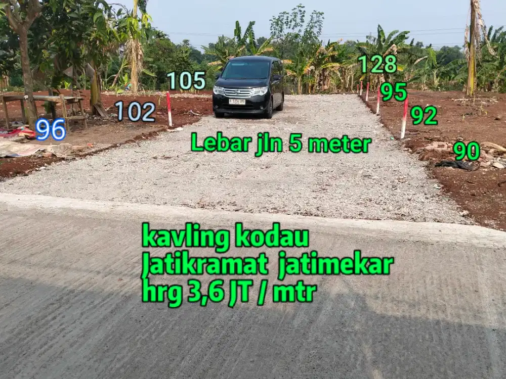 Kavling cluster kodau jatimekar jln 2mobil