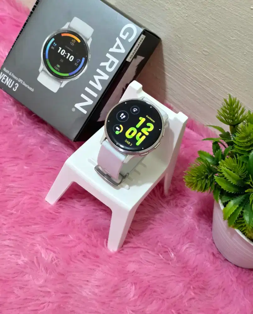 Garmin Venu 3 White Bagus Mulus Lengkap