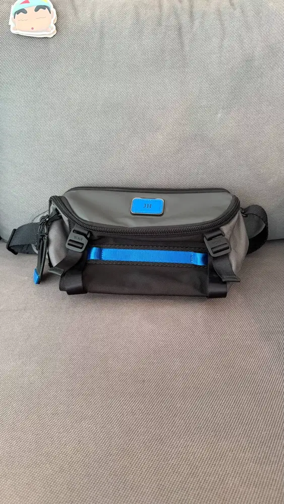 Tumi Alpha Bravo Sling Waist Bag Grey Blue Original Mulus COD