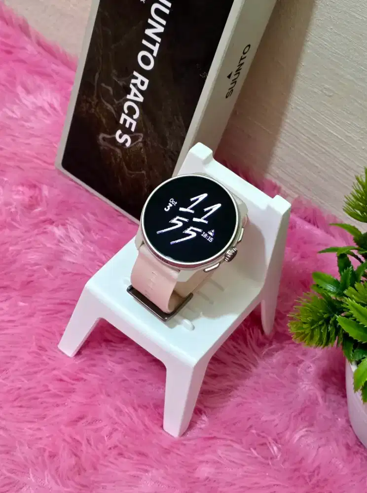 Suunto Race S Powder Pink Mulus Komplit